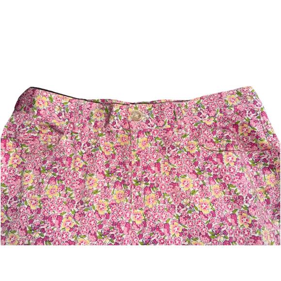 Ralph Lauren Pink Floral High Waisted Stretch Straight‎ Leg Pants Sz. 6 - Picture 6 of 13